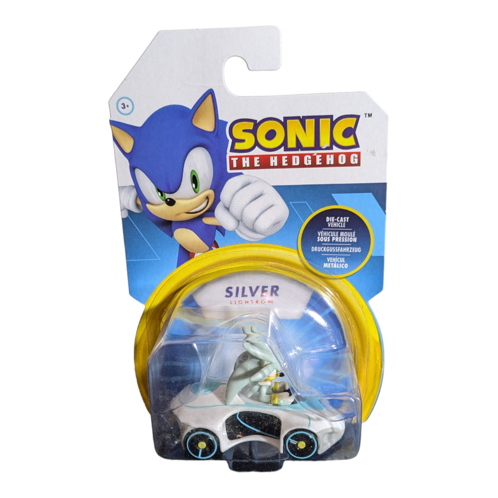 SONIC THE HEDGEHOG - Shadow Silver Tails - Silver Die Cast Car- BRAND NEW